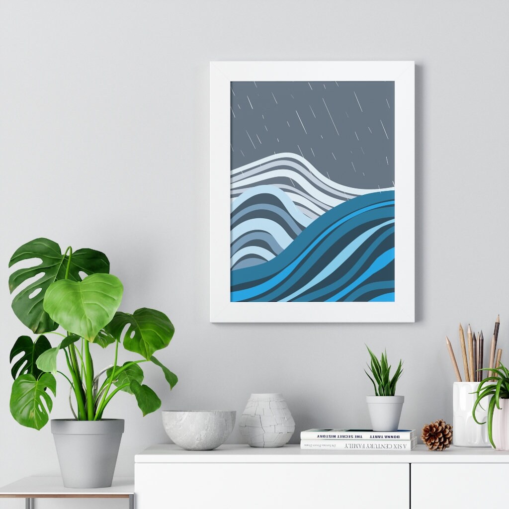 Framed Wall Art Print 12x16 Abstract Wall Art Etsy UK