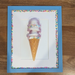3-D Ice Cream Cone, Ice Cream Cone Wall Art, Pop Art, 3-D Art, Sculpture, 1 Ice Cream Cone Color of Your Choice
