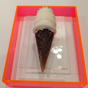 3-D Ice Cream Cone, Ice Cream Cone Wall Art, Pop Art, 3-D Art, Sculpture, 1 Ice Cream Cone Color of Your Choice