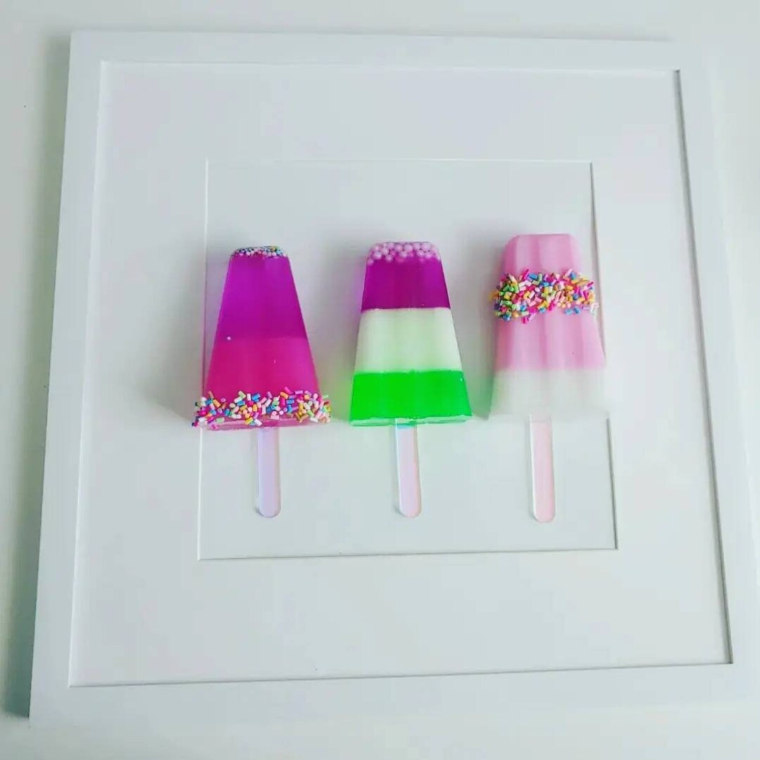 Resin Popsicle, Popsicle Wall Art, Pop Art, 3D Art, Popsicle Decor