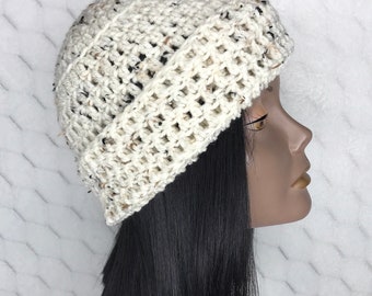 Ready To Ship-Tweed Crochet Beanie