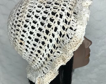 Ready To Ship- Multicolor Cream Crochet Bucket Hat