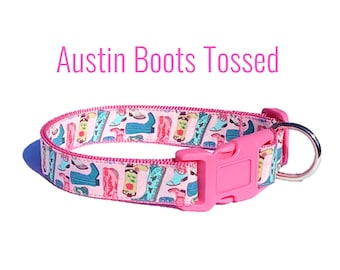 AUSTIN BOOTS TOSSED Dog Collar
