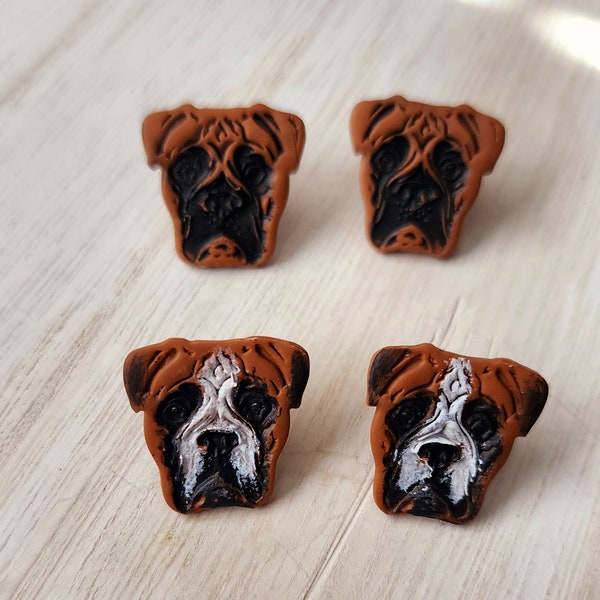 Boxer Stud Earrings | Boxer Dog Earrings