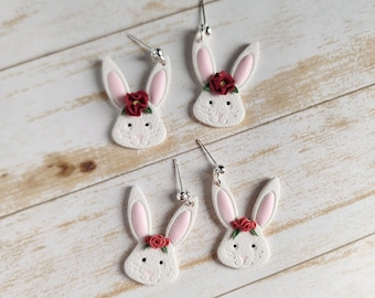 Floral Bunny Earrings