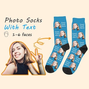 Details about   Custom Photo Picture Socks HEARTS Personalized w/Any Photo Face or Faces #62144 