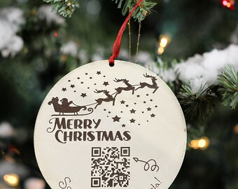 SHIPS NEXT DaY! Santa TrAckeR Christmas Ornament QR Code