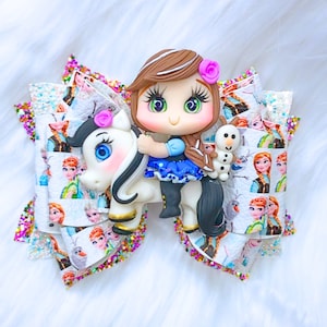 Frozen Hair Bow, Anna Hair Clip, Frozen Princess Hair Bow, Princess Hair Bow, Frozen Hair Clip, Toddler Birthday Gift, Anna Hair Accessory