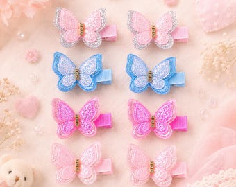 Set di 2 fermagli per capelli a forma di farfalla per neonati - Accessori per capelli per bambini