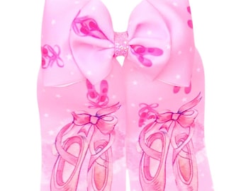 Lazo de bailarina rosa: pinza para el pelo para zapatillas de punta de ballet