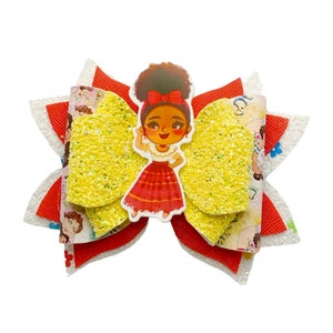 Encanto Hair Bow, Dolores Hair Bow, Encanto Dolores Hair Bow, Dolore Madrigal Hair Clip.