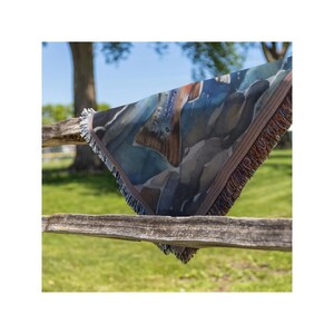 Summer Trout Embroidered Wool Blanket main image 0