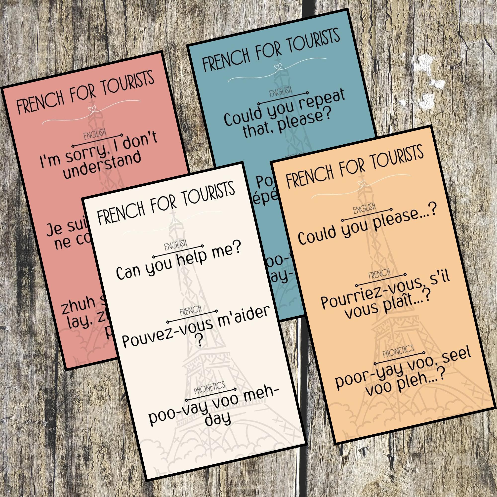 French Language Flash Cards - Downloadable - Printable - Business Card ...