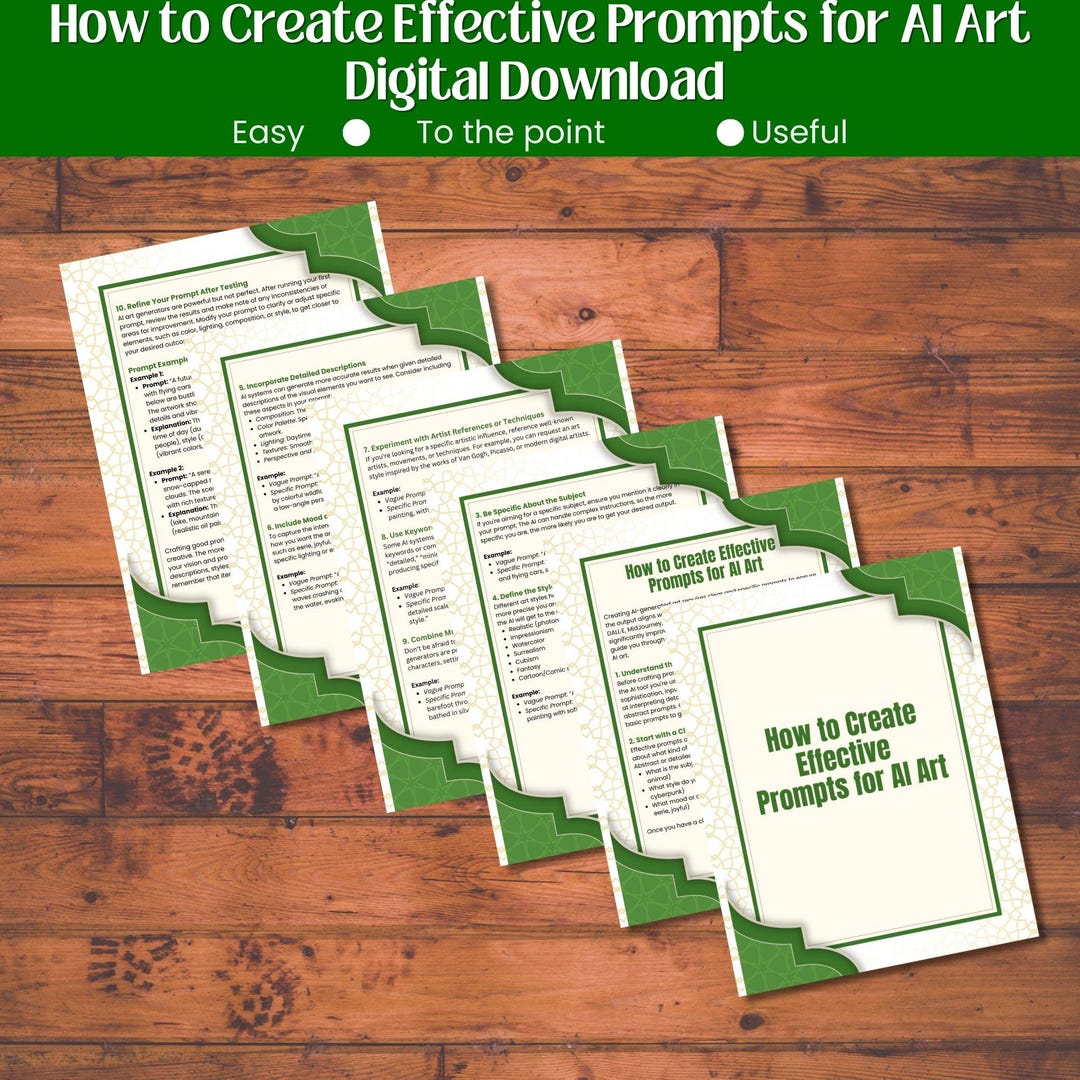 How to Create Effective Prompts for AI Art Digital Download How to ...