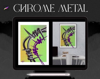 Procreate Stamps Brush-set Metal
