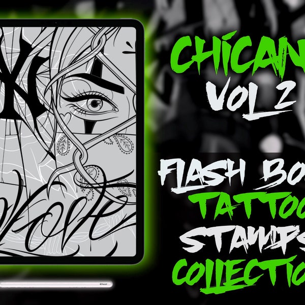 Procréer des timbres de tatouage CHICANO ART COLLECTION vol 2