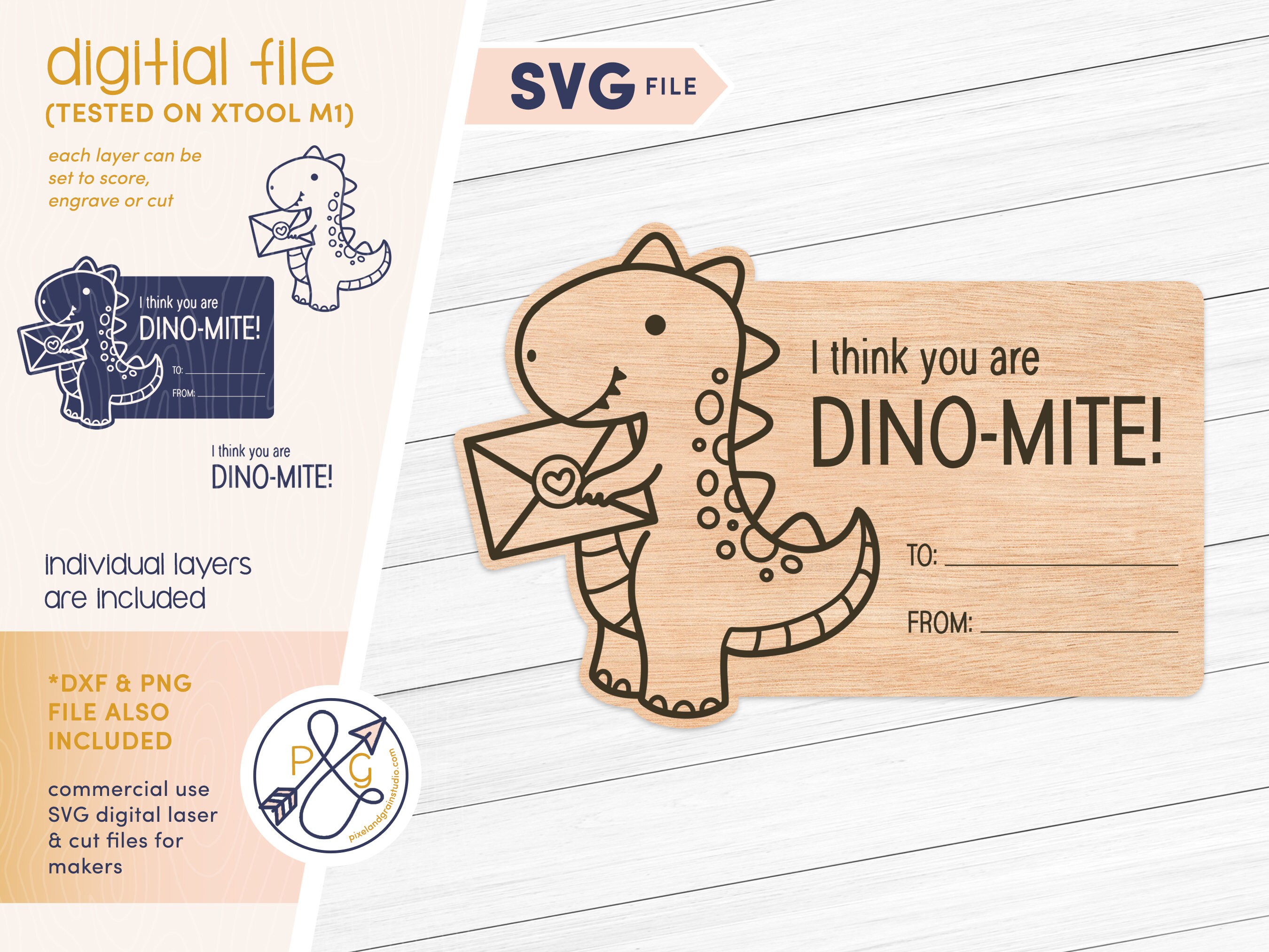 Cute Dino Pun Kids Valentine File Commercial Use Laser & Cut - Etsy