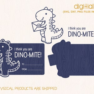 Cute Dino Pun Kids Valentine File Commercial Use Laser & Cut - Etsy