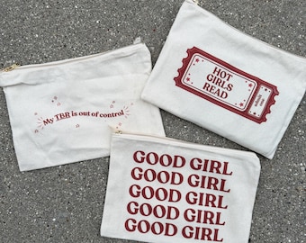 Hot girls read bag | pouches | pencil pouch | TBR | Good Girl |