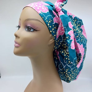 Adjustable  Satin Lined super size Scrub Cap/Hat for locks, braids and bulky hair. Ankara Srup Cap. Jumbo Medical Scrup Hat, Surgical Cap.