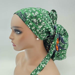 Adjustable Ankara Scrub Cap: Satin Lined Jumbo Surgical Hat