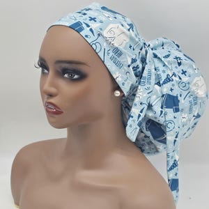 Jumbo Ankara Scrub Cap: Satin Lined, Adjustable for Braids & Locks