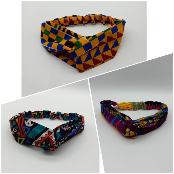 African Print Headband, Ankara Head tie, Ankara Twist Style Headband. women's headband. Pre-tied Headband.  kente Headband,Headband
