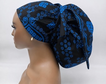 Adjustable Satin Lined Jumbo Ankara Scrub Cap, Locks & Braids  Hat. Nursing Cap