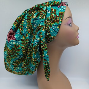 Adjustable  Satin Lined super size Scrub Cap/Hat for locks, braids and bulky hair. Ankara Srup Cap. Jumbo Medical Scrup Hat, Surgical Cap.