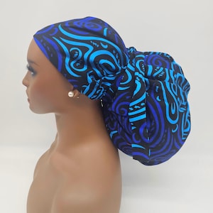 Adjustable  Satin Lined super size Scrub Cap/Hat for locks, braids and bulky hair. Ankara Srup Cap. Jumbo Medical Scrup Hat, Surgical Cap.