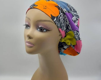 Adjustable Satin Lined European Style Scrub Cap. Ankara Scrub Cap. Surgical Cap/Hat. Scrub Hat/Cap for Women.