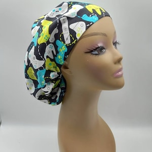 Adjustable Satin Lined European Style Scrub Cap. Hair cover/ Cap. Surgical Cap/Hat. Scrub Hat/Cap for Women.