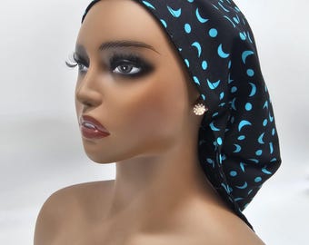 Adjustable  Satin Lined  Ponytail  Scrub Cap/Hat . Ankara Srup Cap.  Medical Scrup Hat, Surgical Cap.