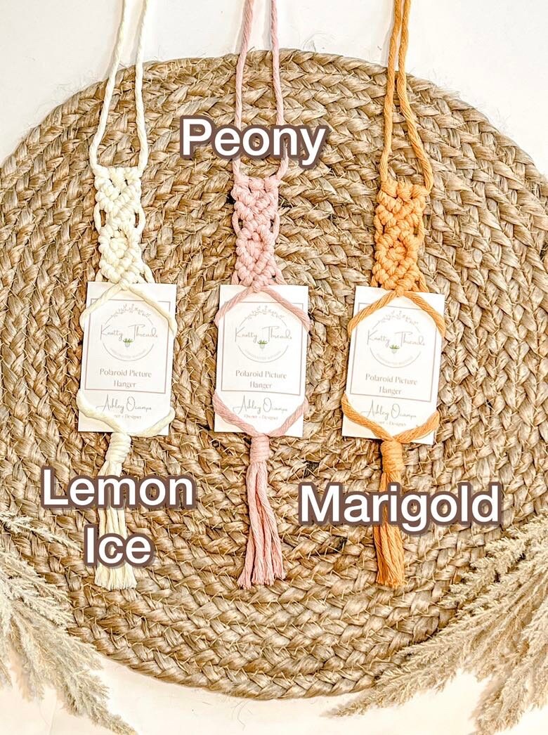 Polaroid Picture Hanger Car Charm Macrame Car Accessory Etsy