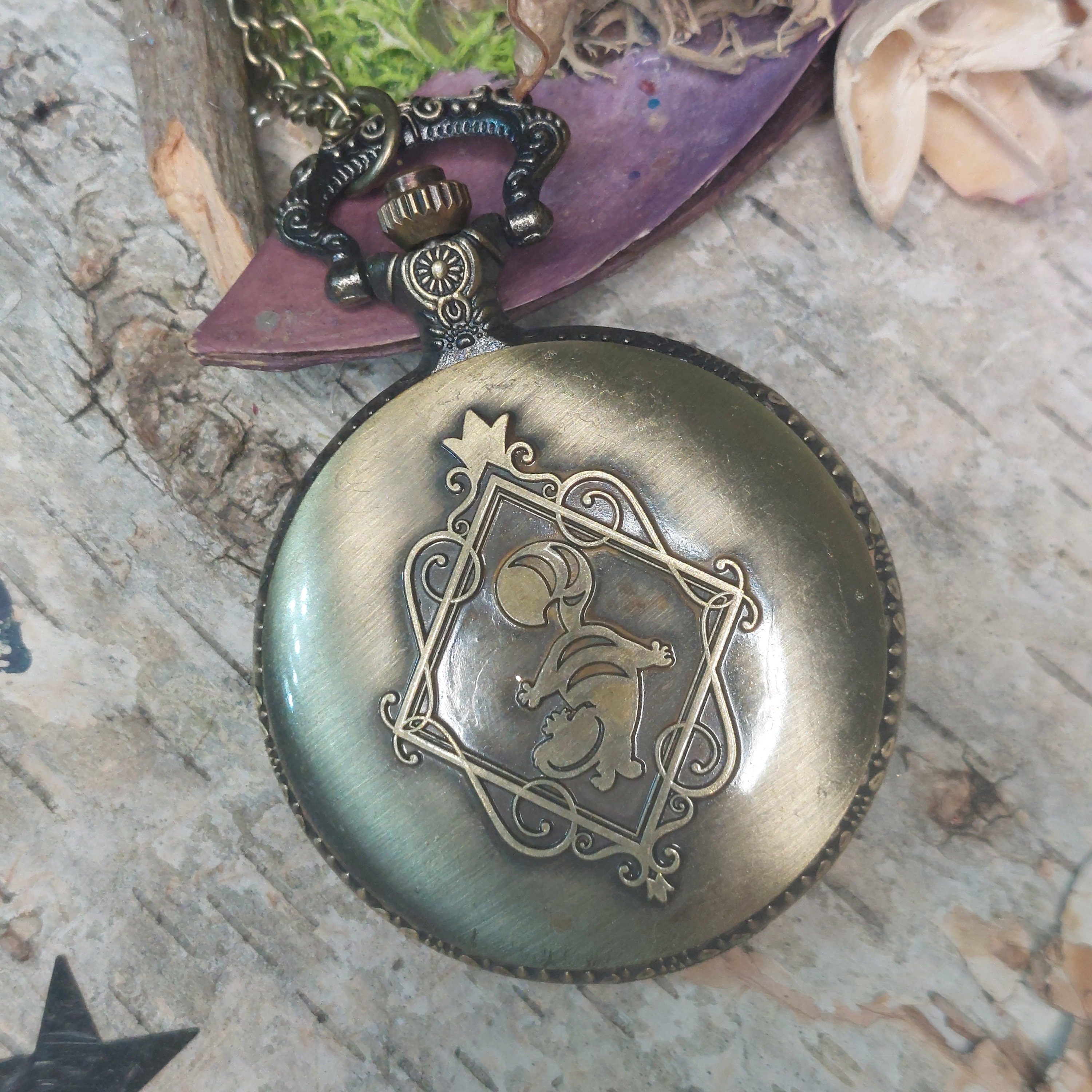 Bronze Alice in Wonderland Pocket Watch - Etsy