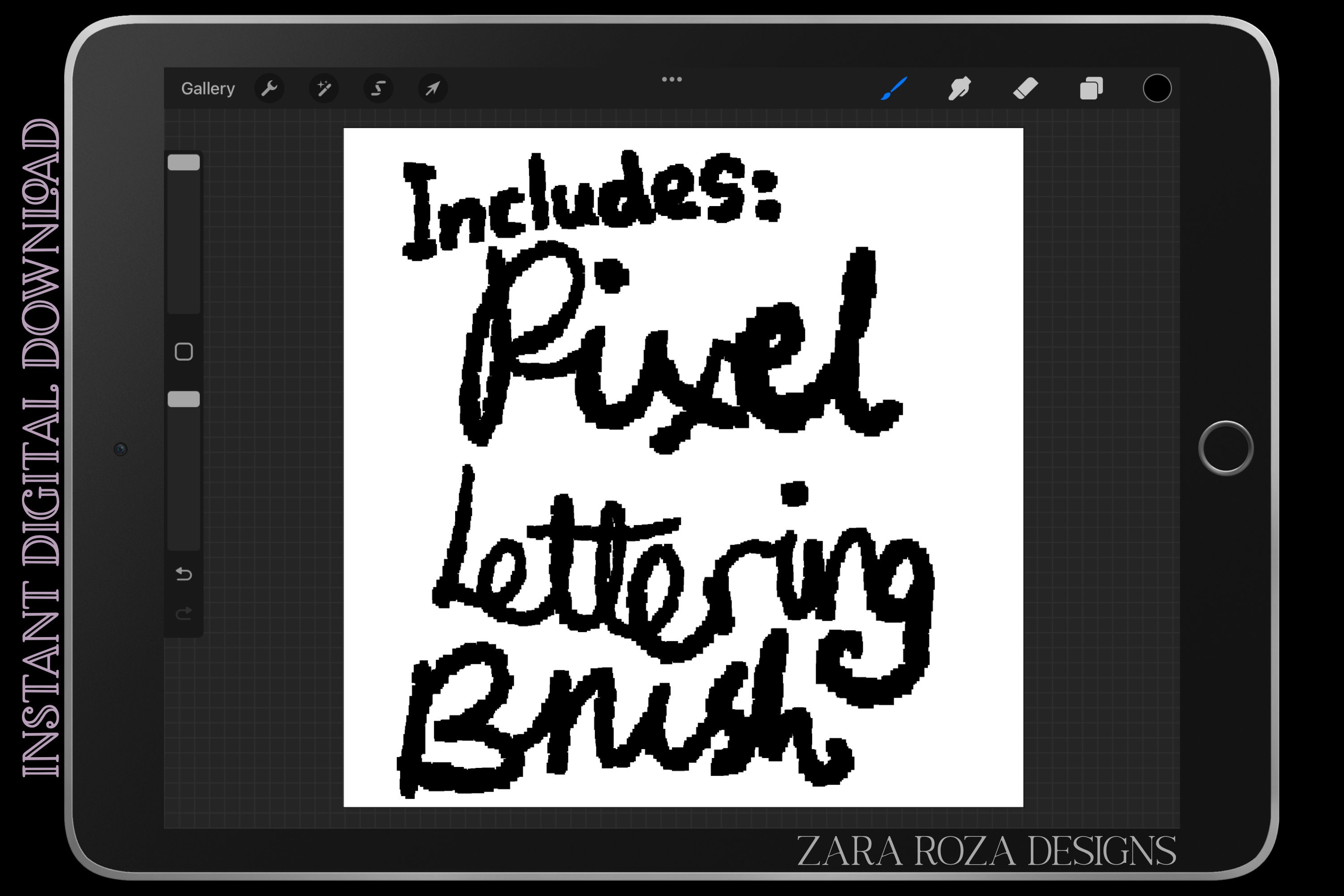 Procreate Pixel Art Brush Set Retro Digital Art, Vintage Aesthetic