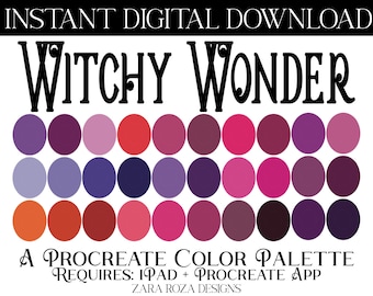 Witchy Wonder - Procreate Color Palette - DIGITAL DOWNLOAD - Requires iPad + Procreate App