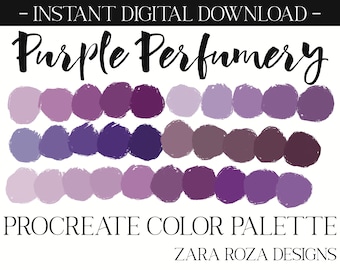 Purple Perfumery - Procreate Color Palette - DESCARGA DIGITAL - Requiere iPad + Procreate App