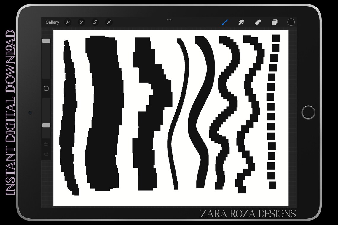 Procreate Pixel Art Brush Set Retro Digital Art, Vintage Aesthetic