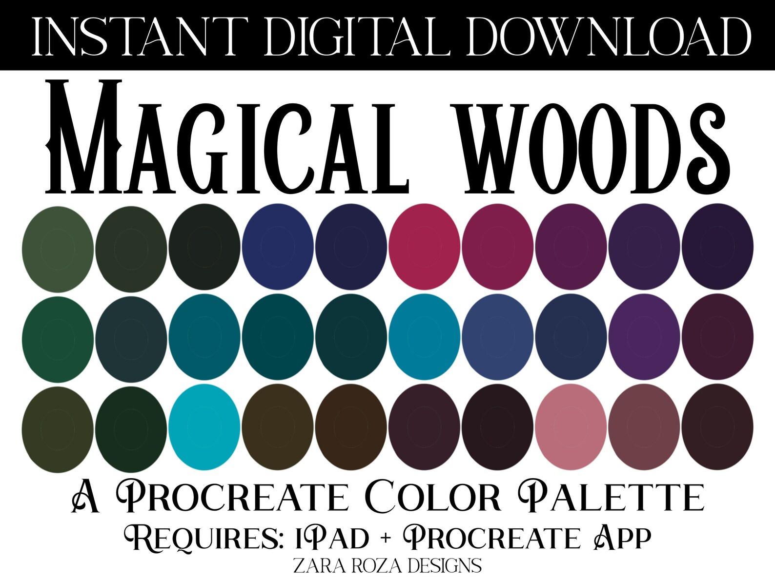 20 Procreate Color Palette Bundle Pack VOL. 21 Set Goth - Etsy Australia