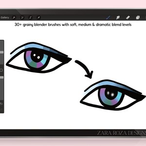 Grainy Blending Brush Set - Procreate Grain Texture Smudge Brushes for ...