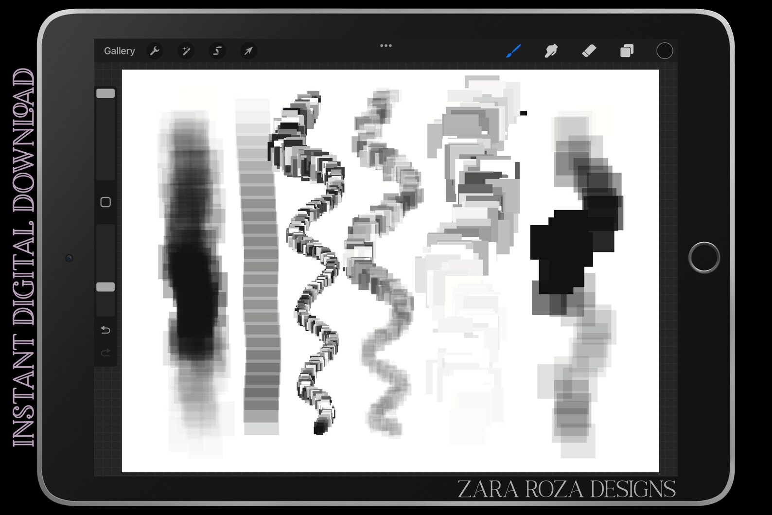 Procreate Pixel Art Brush Set Retro Digital Art, Vintage Aesthetic