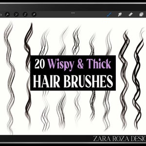 Procreate Hair Brush Set Vol. 2 - 30+ Brushes Bundle Pack, Portrait Drawing Face Character Art Illustration Pens INSTANT DIGITAL DOWNLOAD