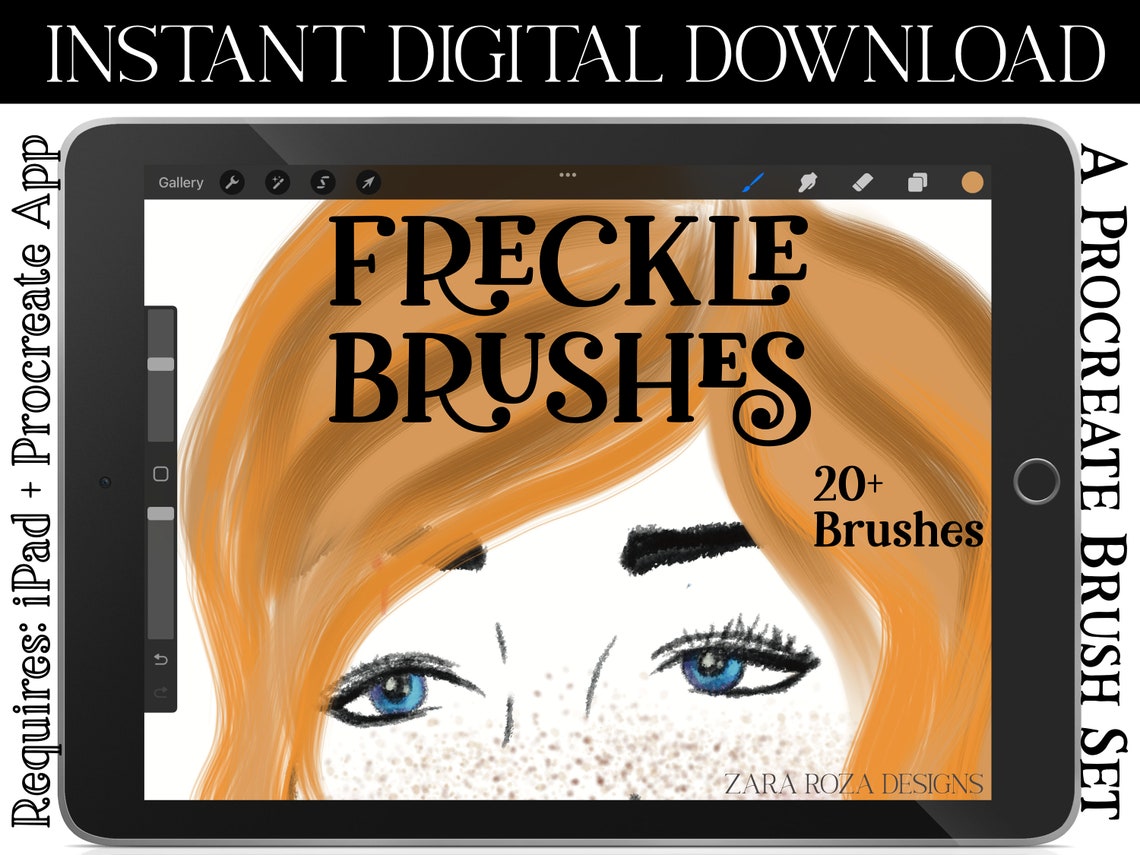 20 Procreate Freckle Brushes Cute Freckles Brush Bundle Pack for