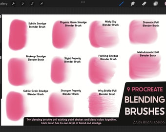 Procreate Blending Brush Set - Smudge Brushes for iPad Digital Art, Portrait Art, Faces, Makeup Blend, Eye Shadow INSTANT DIGITAL DOWNLOAD