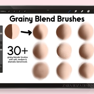 Grainy Blending Brush Set - Procreate Grain Texture Smudge Brushes for ...