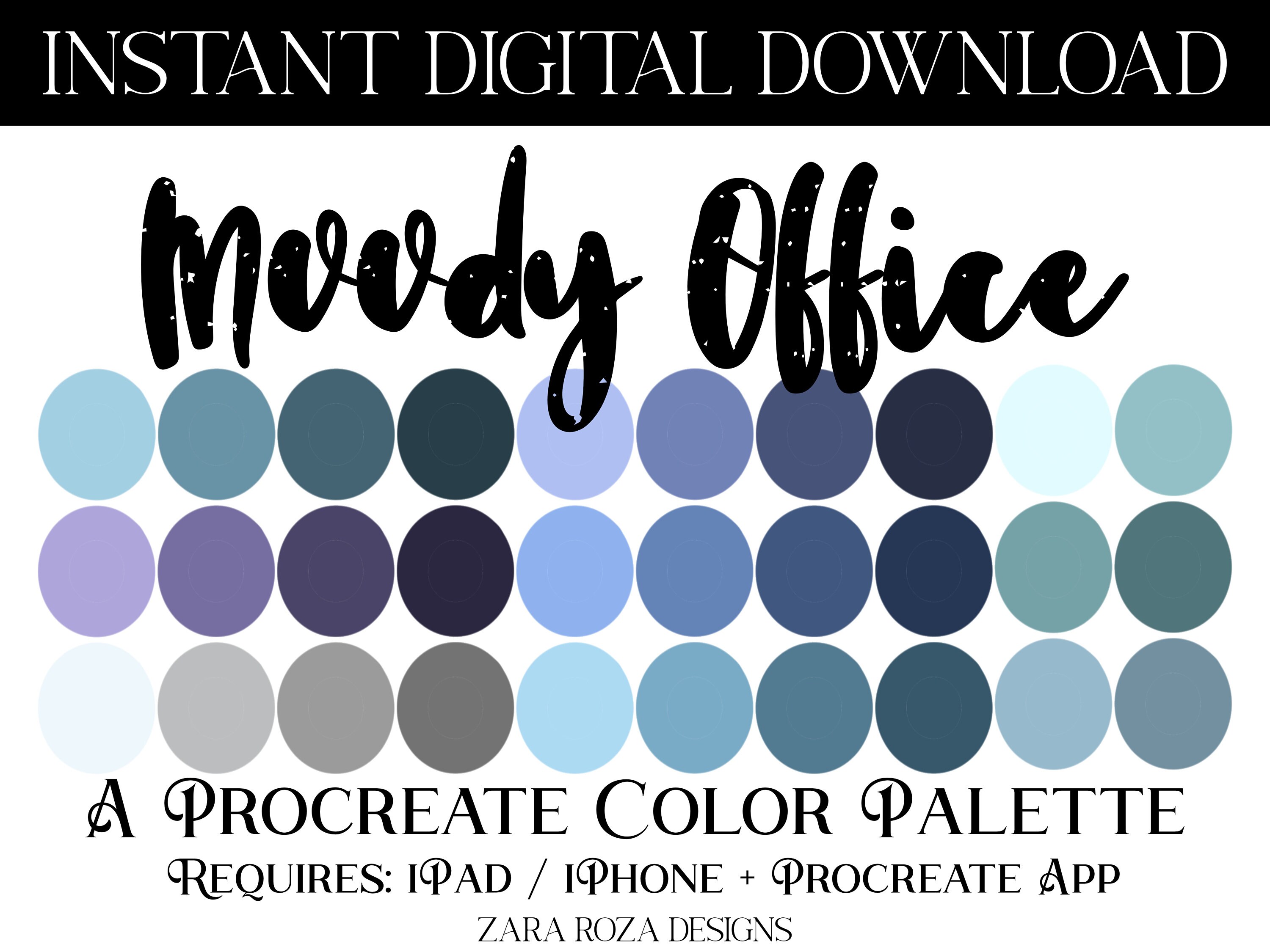 20 Procreate Color Palette Bundle Pack Vol 39 Set Digital Art Goth