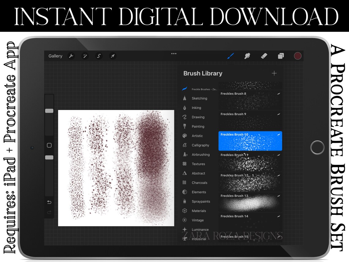 20 Procreate Freckle Brushes Cute Freckles Brush Bundle Pack for