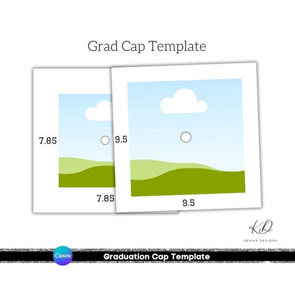 Blank Graduation Cap Template, Graduation Cap top template, Graduation Hat Template, Grad Cap Template, png, Canva Editable