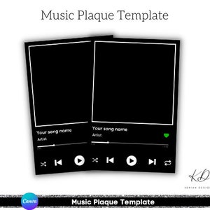 Music Plaque Template spotify